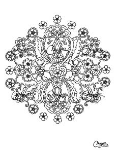 Mandala to color flowers vegetation to print 1 1